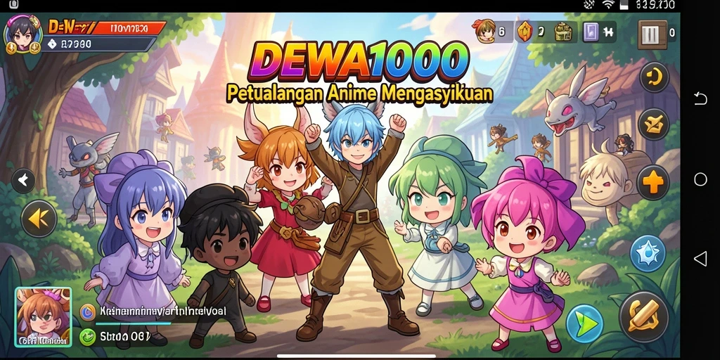 Tampilan gameplay DEWA1000 yang menarik dalam dunia Anime.