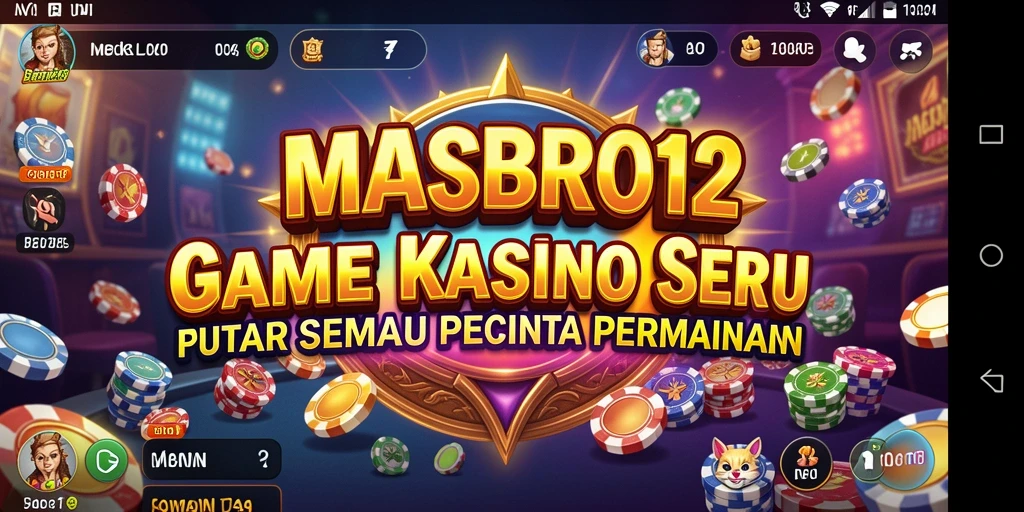 Screenshot gameplay MASBRO12 menampilkan aksi mendebarkan kasino.