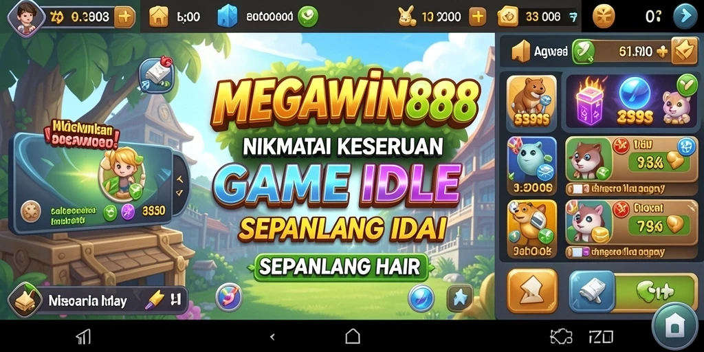 Tangkapan layar gameplay MEGAWIN888 yang menunjukkan keseruan dan kemudahan bermain Idle.