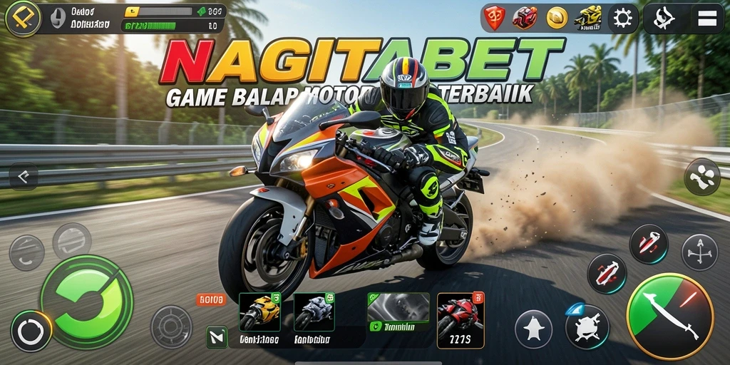 Tampilan aksi balap motor yang mendebarkan di NAGITABET.
