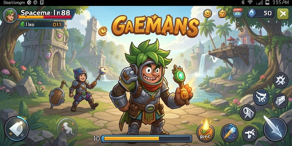 Tampilan menakjubkan dari gameplay luar angkasa SLG.