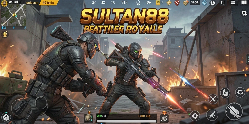 Gameplay SULTAN88 yang intens dan menegangkan dalam pertempuran Battle Royale.