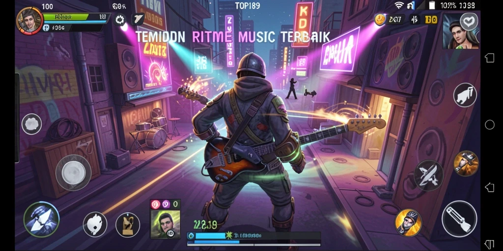 Tampilan gameplay menampilkan pemain menikmati musik dalam TOPI189.