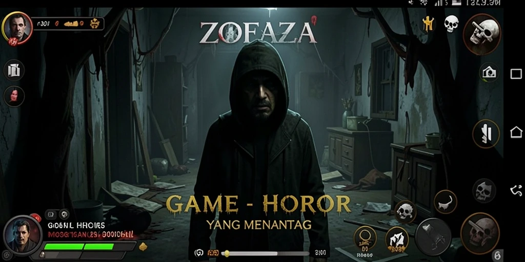 Screenshot menampilkan karakter dalam suasana horor yang menegangkan.